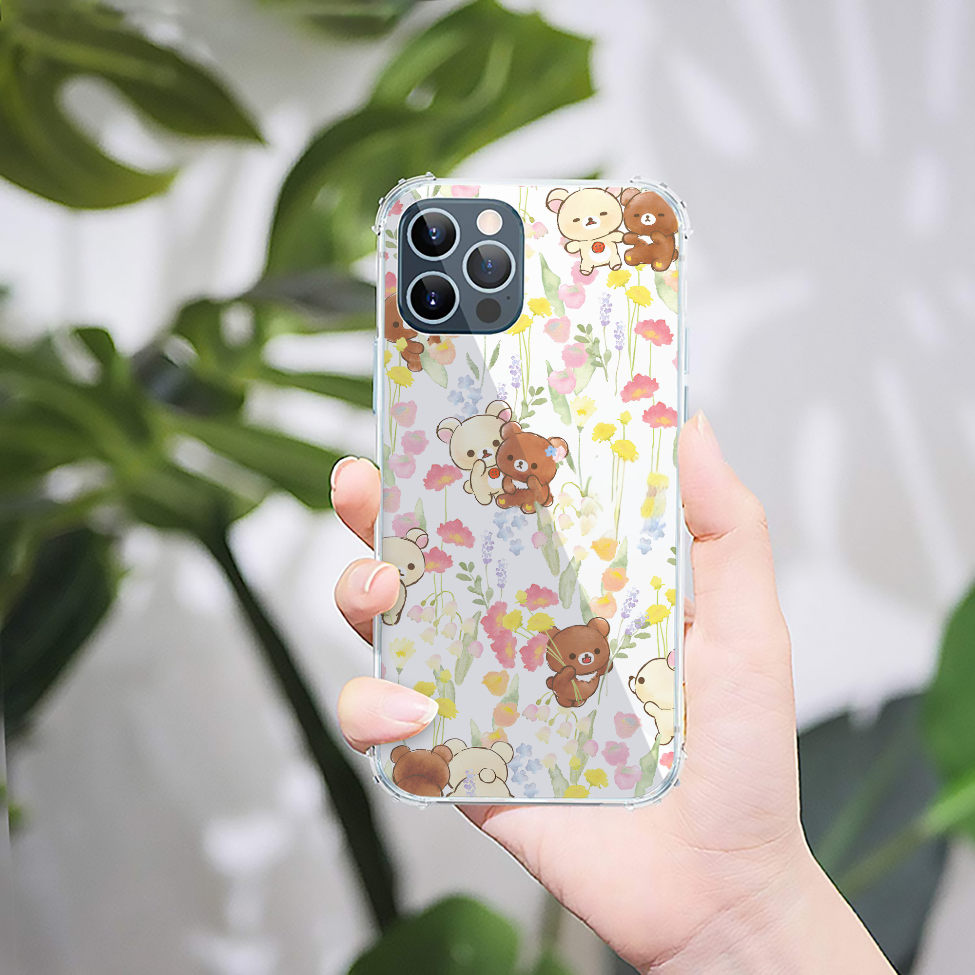 （画像用） リラックマ リラックマ キイロイトリ Rilakkuma Korilakkuma Kiiroitori 【iPhone 12シリーズ対応】透明スマホケース（クリアソフトケース）